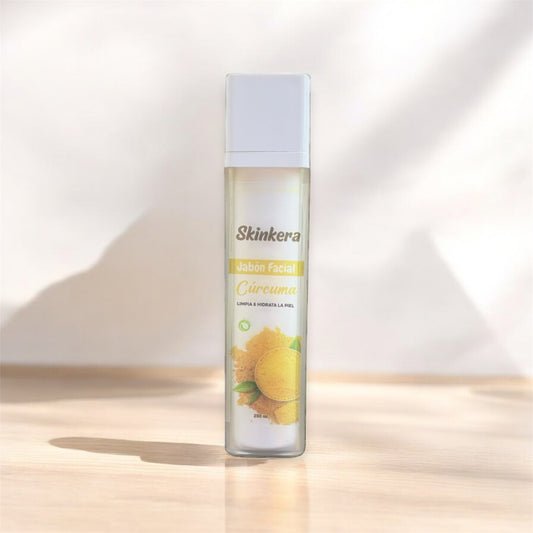Jabón facial cúrcuma y vitamina C liquido